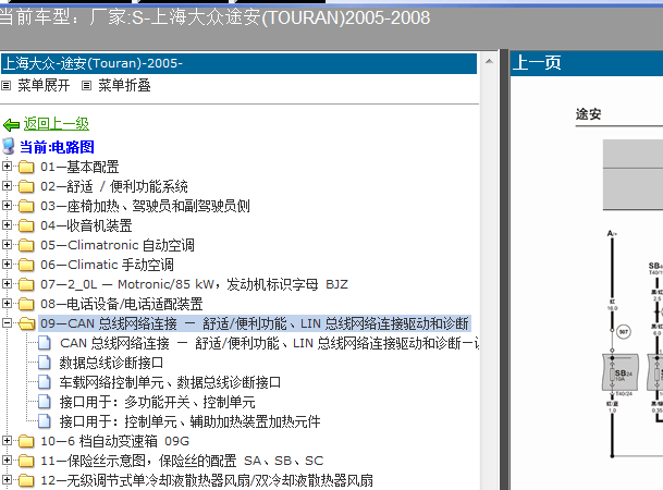 06年大众途安网关线路图