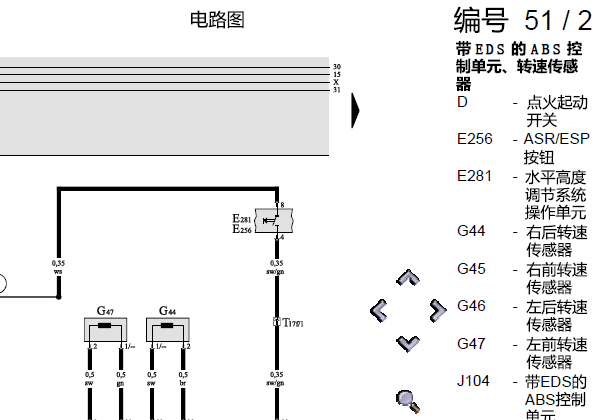 2002年奥迪A6 ABS电路图