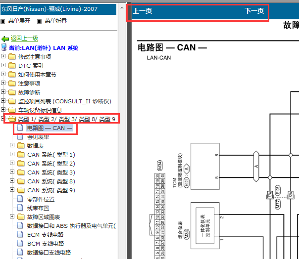 2007-2009年日产骊威CAN电路图