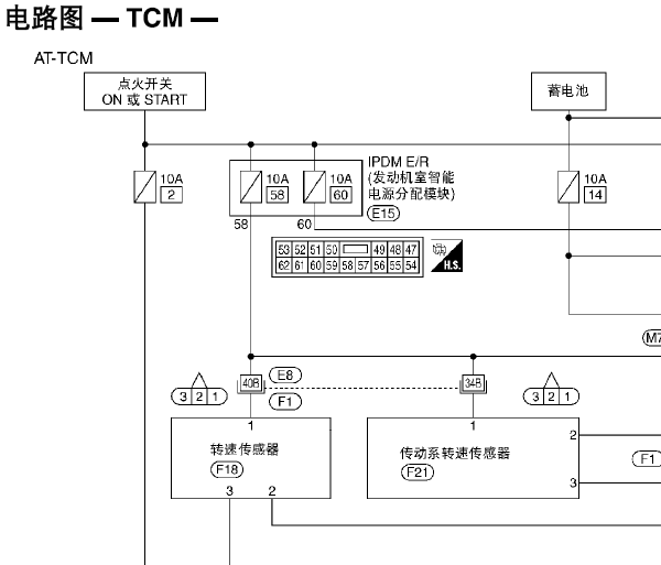 日产骊威自动变速箱电路图