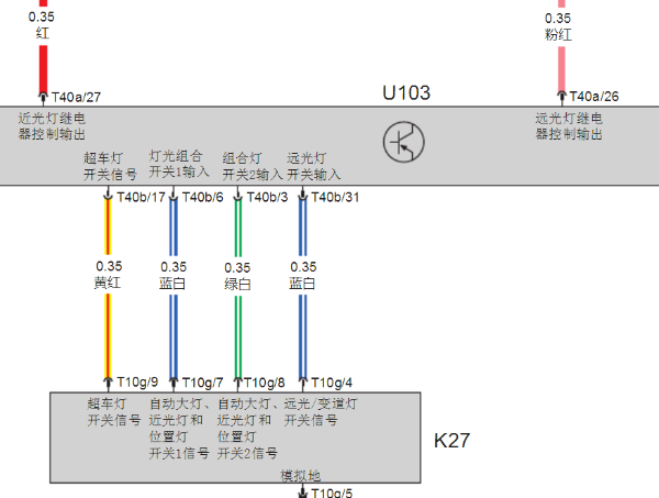 2016年绅宝X35灯光电路图