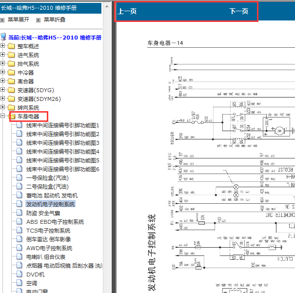 2010年长城哈弗H5电路图