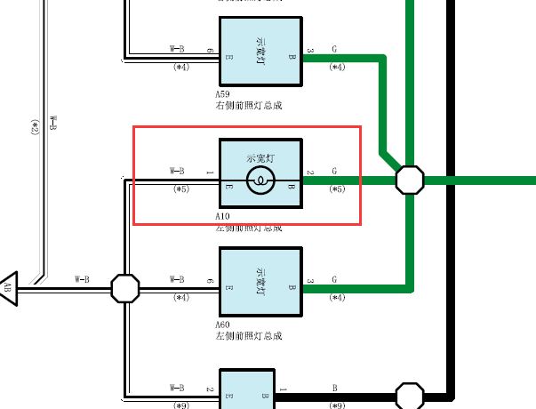 2017年丰田致炫小灯电路图