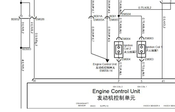 2014年荣威350发动机电路图
