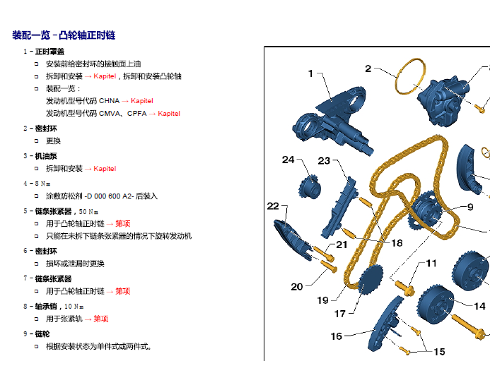 13年大众辉腾发动机正时图