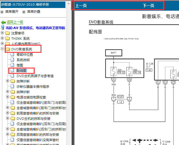 2010-2012年纳智捷大7 音响电路图