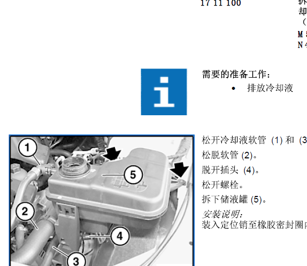 2010年宝马X3冷却液膨胀罐（补水壶）拆装