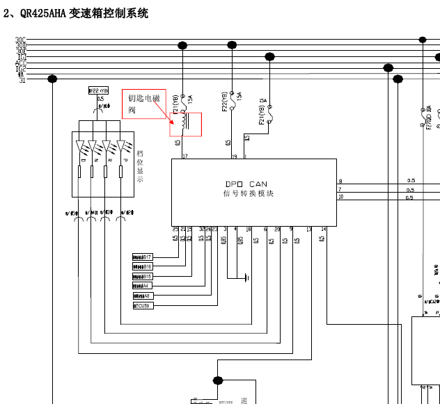 奇瑞瑞虎变速箱电路图