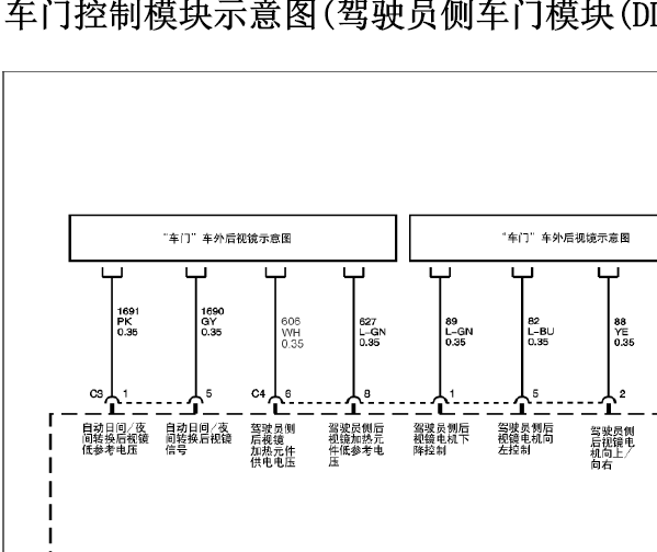 2009年凯迪拉克赛威车门电路图