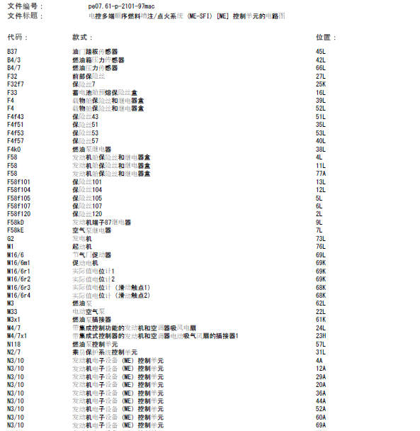 11年奔驰ML300发动机线路图