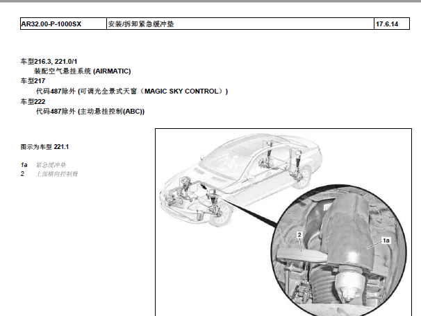 2006年奔驰S350悬挂维修手册