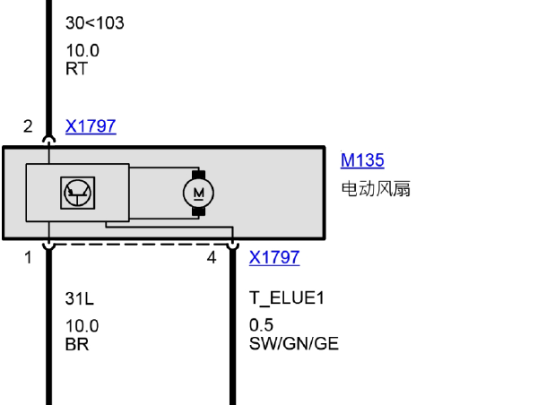 2008年宝马740LI风扇电路图