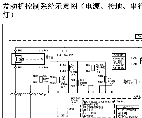 2007年凯迪拉克CTS发动机电路图