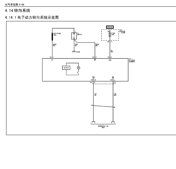 16年宝骏730转向系统线路图