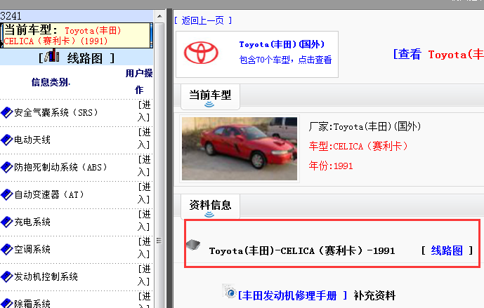 1991年丰田赛利卡电路图