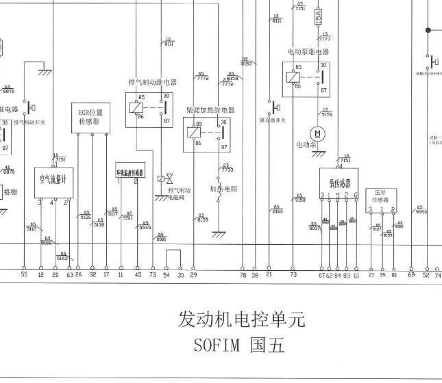 依维柯发动机电路图