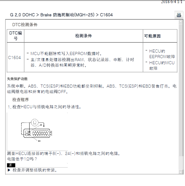 12年智跑C1604故障码资料