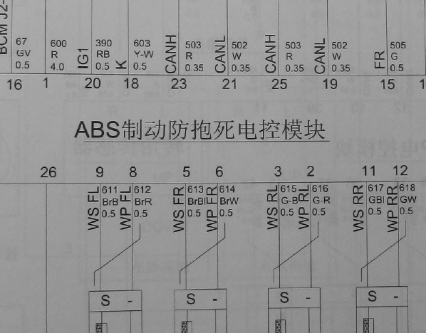2012年长城腾翼C50 ABS电路图