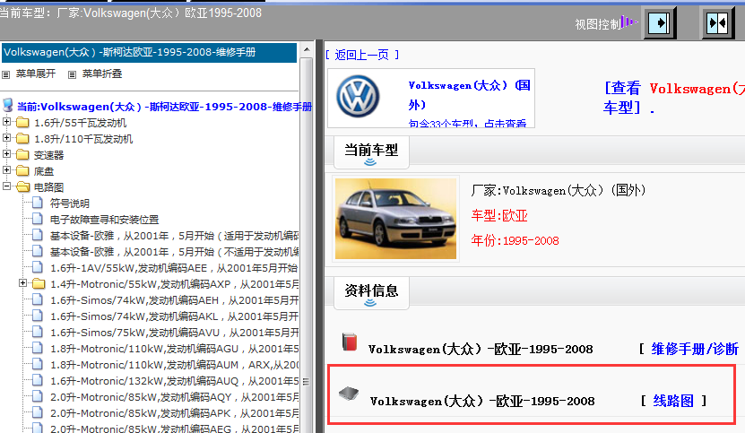 1995-2008年大众欧亚电路图
