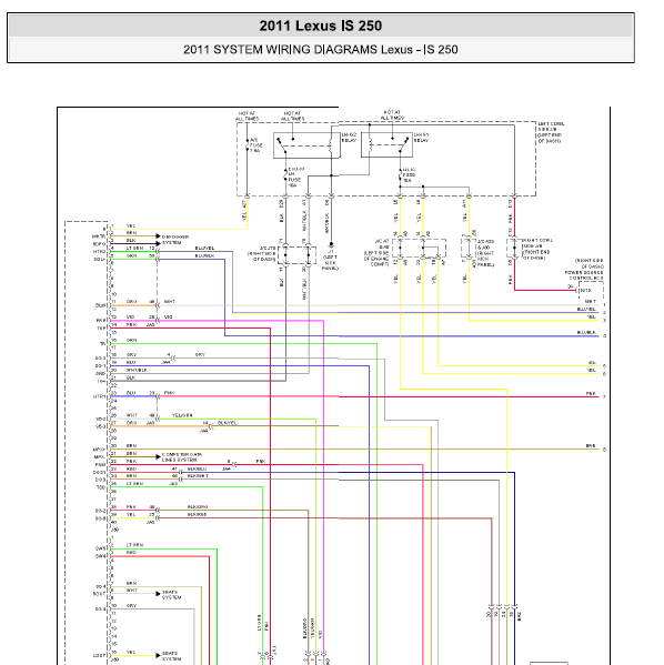 2011年雷克萨斯IS250空调电路图