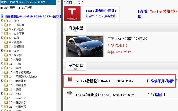 2014-2017年特斯拉Model S维修手册