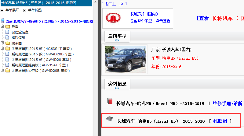 2015年长城哈弗H5电路图
