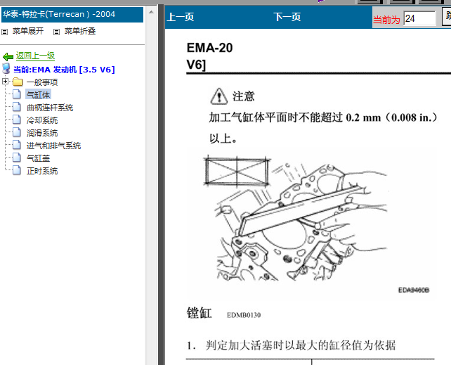 04年华泰特拉卡3.5发动机维修手册