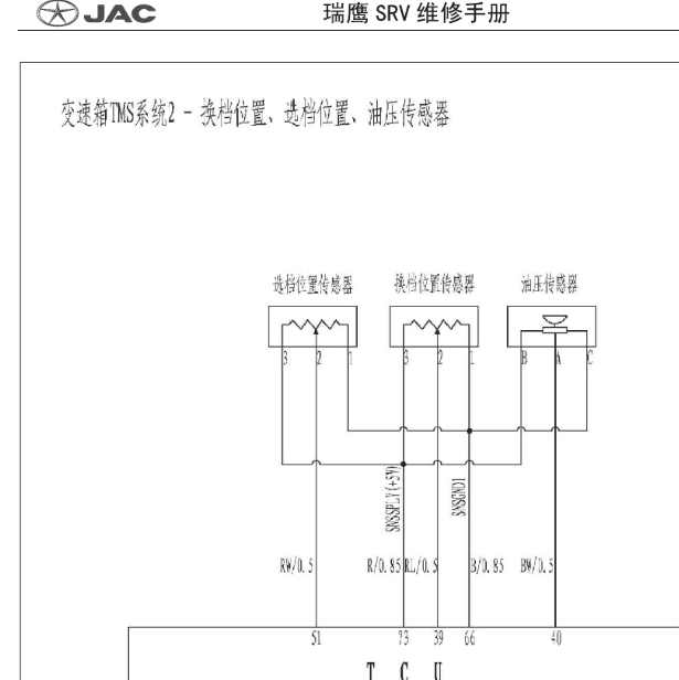 江淮瑞鹰 ATM变速箱线路图