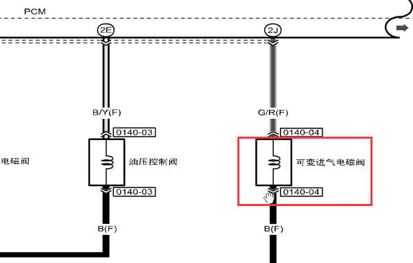 2009年马自达6可变进气电磁阀电路图