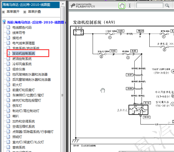 2010年海马丘比特发动机线路图