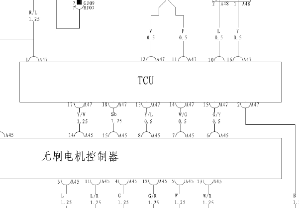 比亚迪思锐变速箱电路图