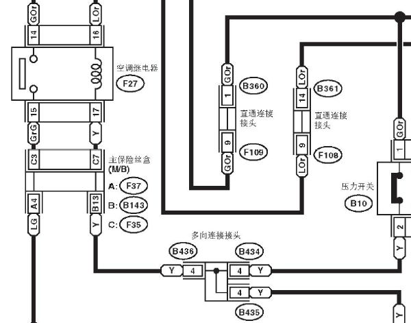 2010年斯巴鲁森林人空调电路图