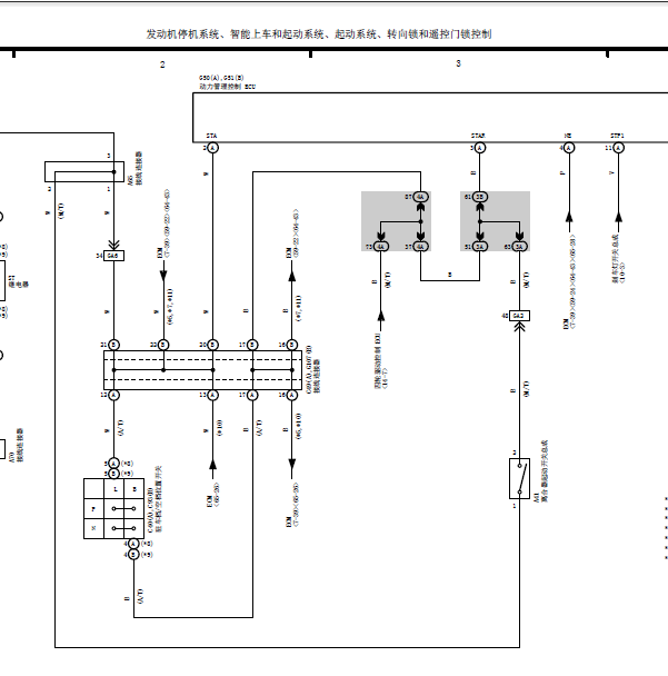 10年酷路泽起动系统线路图