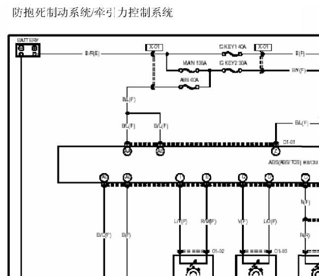 04年一汽马自达6  ABS电路图