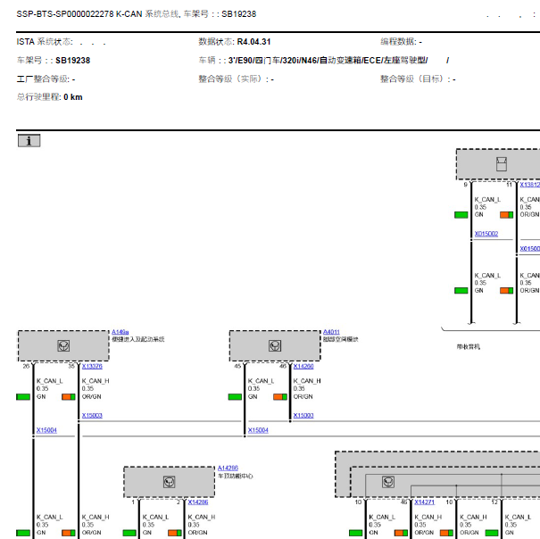 07年宝马320I CAN线路图