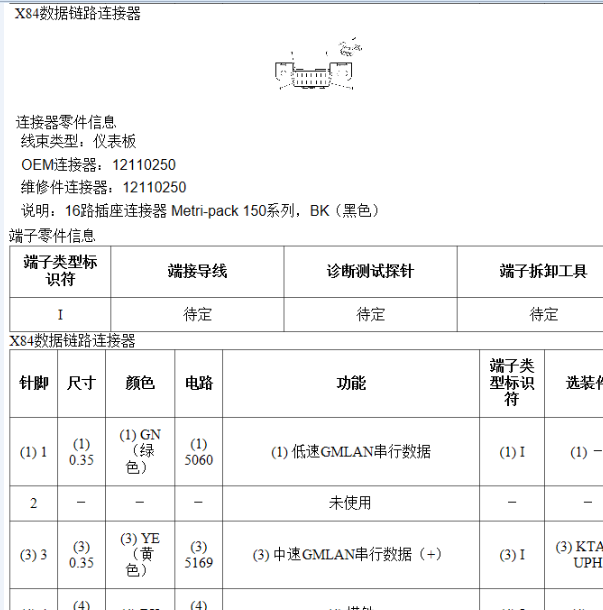15年雪佛兰迈锐宝诊断插头针脚图