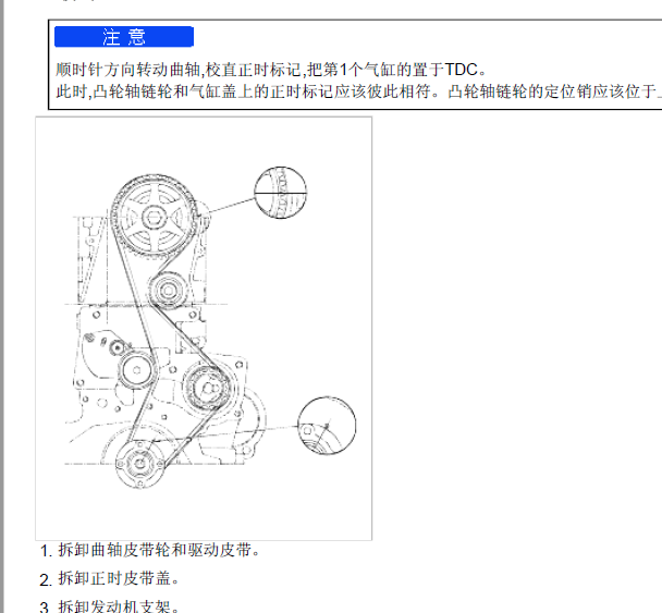 华泰圣达菲D4EA发动机正时