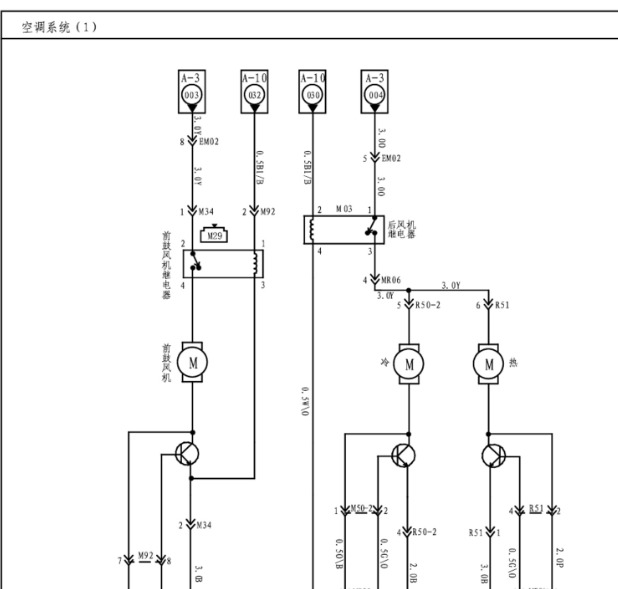 15年江淮瑞风M5空调电路图