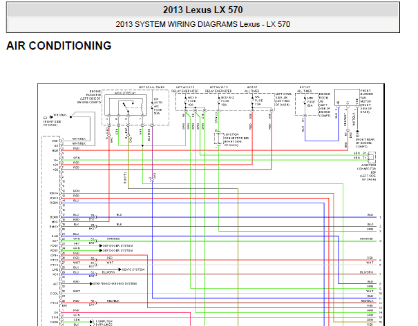 2013年雷克萨斯LX570空调电路图