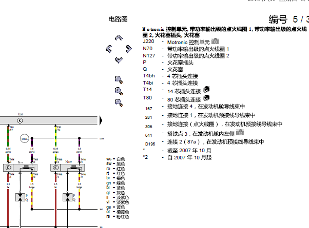 2009年大众Polo 发动机电路图