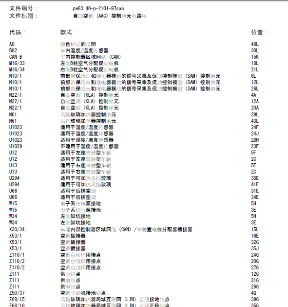 11年奔驰S56空调线路图