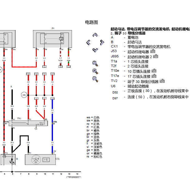 11年途锐发动机启动系统线路图