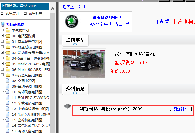09年斯柯达昊锐全车电路图