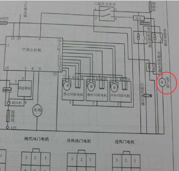 09年长城迪尔空调风扇电路图