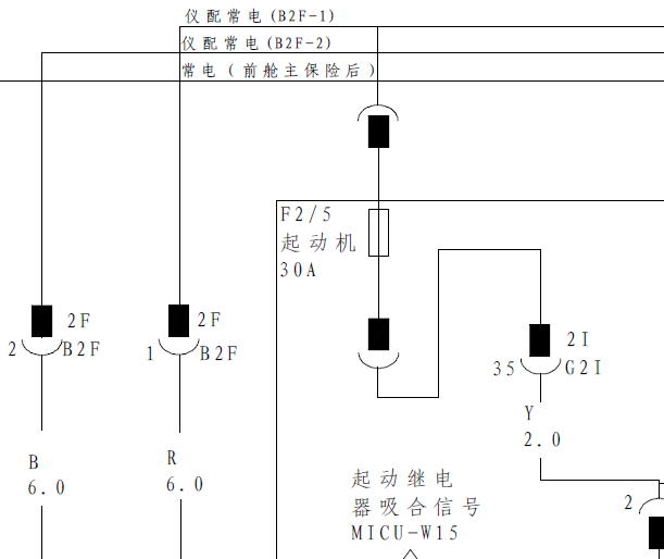 2014年比亚迪速锐前舱保险盒继电器示意图