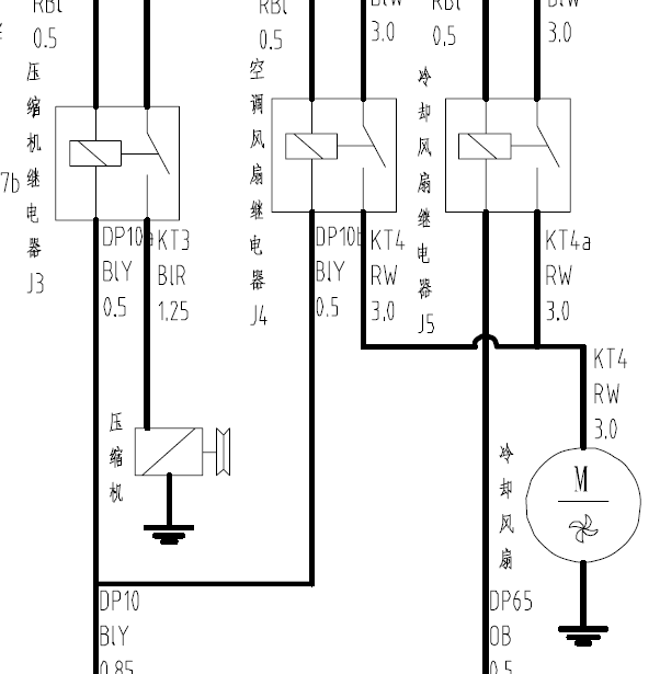 12年小康DK13发动机冷却风扇线路图