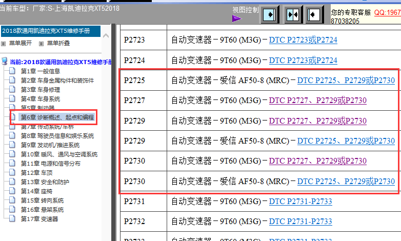 18年凯迪拉克XT5  P2729故障码资料