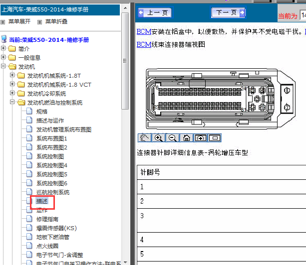 14年荣威550发动机针脚图