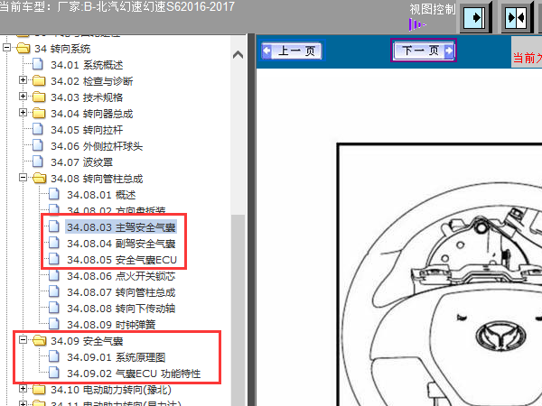 15年北汽幻速S6安全气囊维修手册