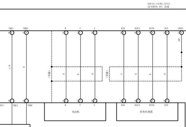 15年丰田皇冠电子转向助力系统线路图